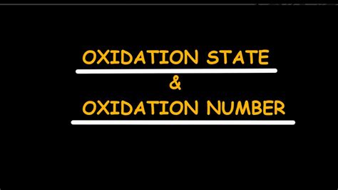 Difference Between Oxidation Number And Oxidation State Youtube