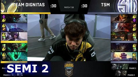 TSM Vs Dignitas Game 2 Semi Finals S7 NA LCS Summer 2017 Play Offs