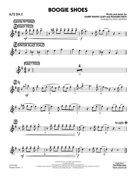 Boogie Shoes Alto Sax 2 Sheet Music Paul Murtha Jazz Ensemble