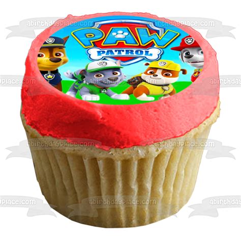 Paw Patrol Chase Rocky Marshall Rubble Edible Cake Topper Image ABPID0 – A Birthday Place