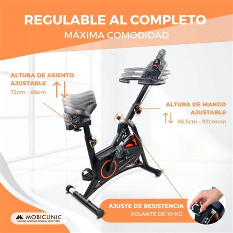 Bicicleta estática Volante de inercia 10 kg Ajustable Con ruedas