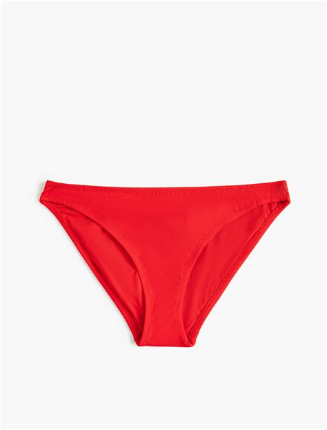 Kırmızı Kadın Basic Bikini Altı Normal Bel 4SAK00045MM Koton
