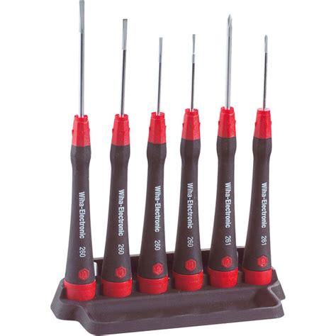 Wiha 00503 260P K6 PicoFinish Slotted Phillips Screwdriver Set 6pc