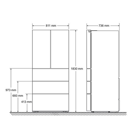 BOSCH KFN86AA76J MULTI DOOR FRIDGE (2 TICKS) | Homus Singapore