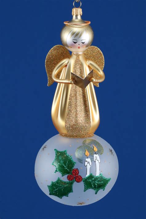 Soffieria De Carlini Vintage Angel On Ball With Book Ornament The Lamp Stand