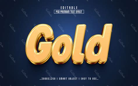 Shiny Gold Text Effect Free Photoshop PSD File