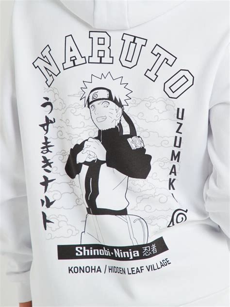 Sweat Capuche Naruto En Molleton Blanc Kiabi