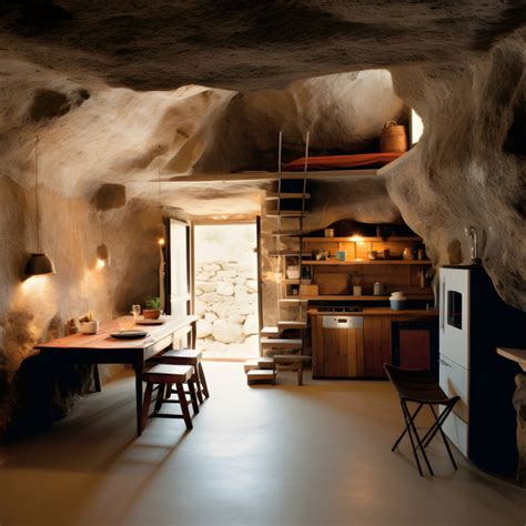 The Interior Design of a Cave Home. - Impossible Images - Unique stock ...