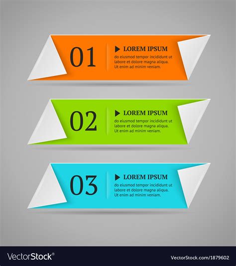 Horizontal Colorful Options Banner Template Vector Image