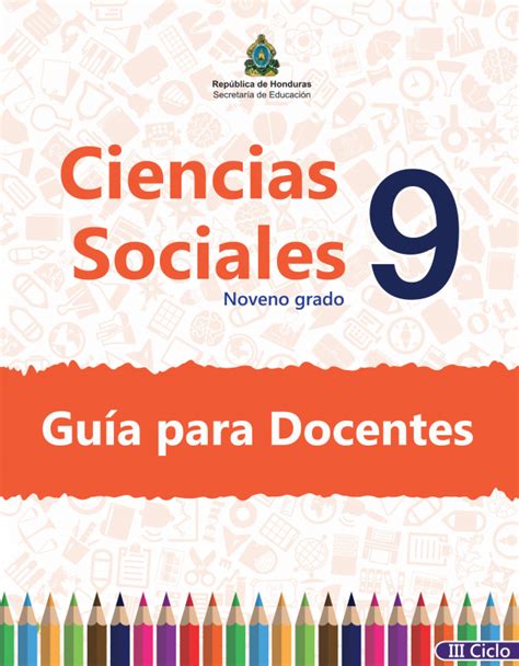 🥇【 Guia Del Docente Ciencias Sociales 9 Noveno Grado Honduras