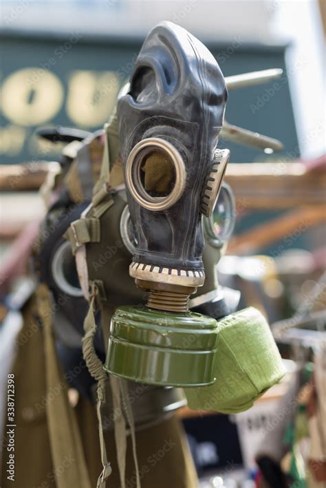 Vintage Latex Gas Mask in use Since the Second World War Stock Photo ...