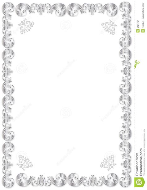 15 Silver Frame Border Design Images Silver Frames Border Silver