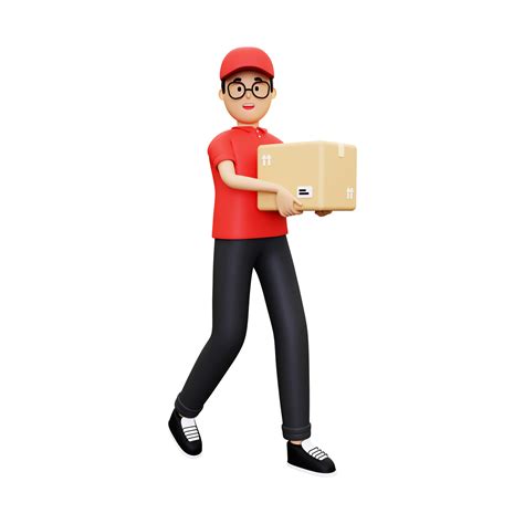 3d Deliveryman Delivering Courier 10872910 PNG