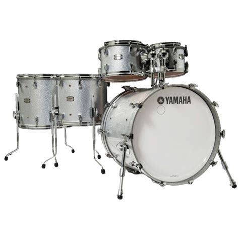 Yamaha Absolute Hybrid Maple 5 Piece Drum Kit In Silver Sparkle