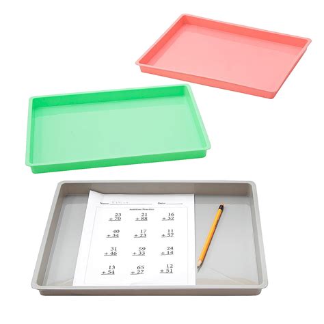 fun express    easy clean pastel flat classroom storage trays