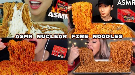 ASMR NUCLEAR FIRE NOODLES MUKBANG COMPILATION YouTube