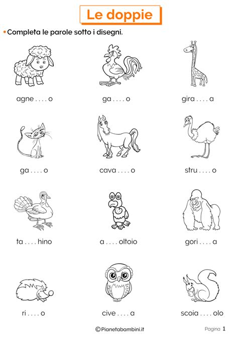Schede Didattiche Sulle Doppie Con Esercizi Da Stampare Pianetabambini It