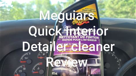 Meguiars Quik Interior Detailer Cleaner Review YouTube