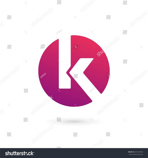 Letter K Logo Icon Design Template Elements Stock Vector 263108183