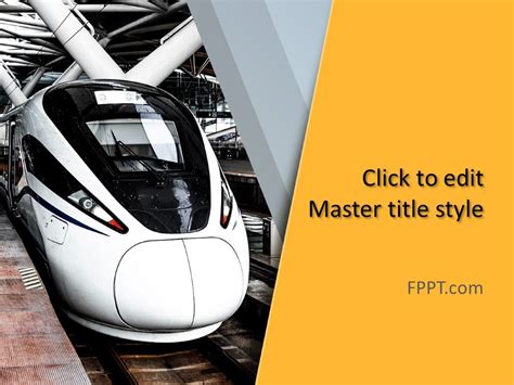 Free High Speed Rail Train Powerpoint Template Free Powerpoint Templates