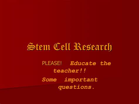 Ppt Stem Cell Research Powerpoint Presentation Free Download Id