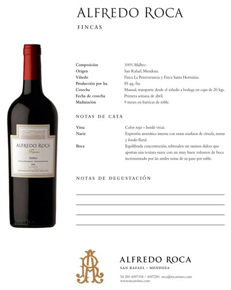 Vinho Tinto Argentino Alfredo Roca Fincas Malbec Cwb Wine Shop