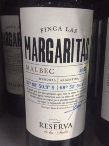 Reserva De Los Andes Finca Las Margaritas Malbec Vivino United States