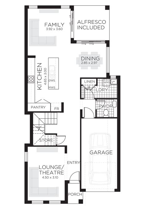 Plano De Casa De Dos Pisos Con Medidas En Metros Planos De Casas Gratis