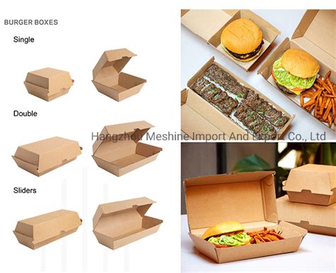 Disposable Fast Food Packaging Take Away Food Container Paper Boxes