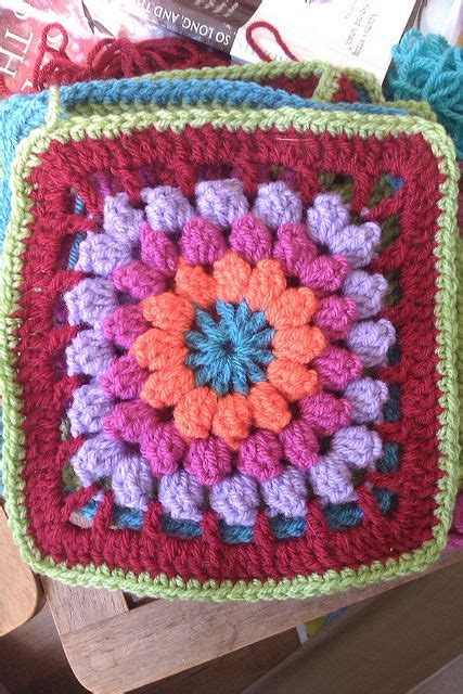 Dahlia Crochet Blocks Square Patterns Granny Squares Pattern