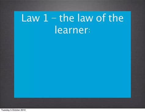 Bruce Wilkinson, 7 Laws of the Learner: Law 1a | PDF