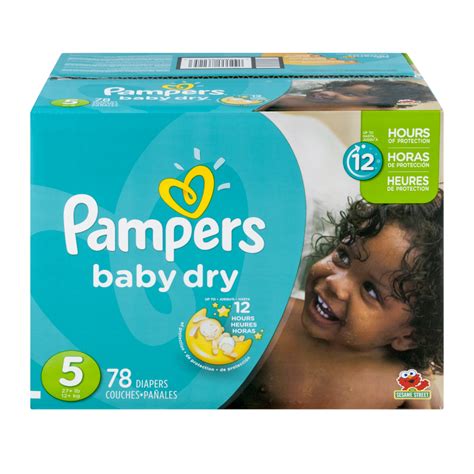 Pampers Baby Dry Diapers Size 5 Big Pack 62CT PKG | Garden Grocer