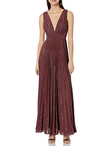 Jill Jill Stuart Womens Metallic Knit Pleated Gown