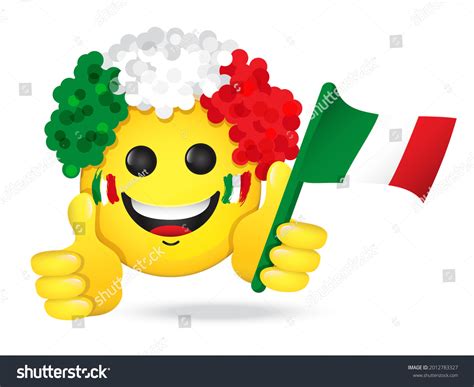 Italian Sports Fan Emoji Italy Flag Stock Vector (Royalty Free ...