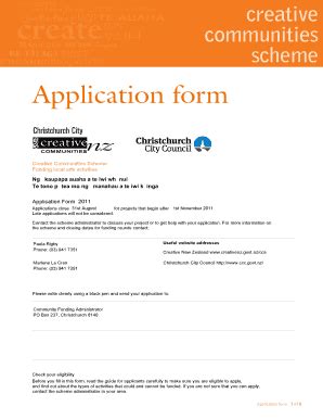 Fillable Online Resources Ccc Govt Application Form Christchurch City