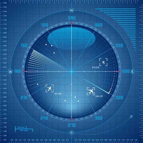 Premium Vector | Airport radar screen.