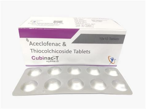 Thiocolchicoside 8 Mg Aceclofenac 100Mg Tablet At Rs 2750 Box