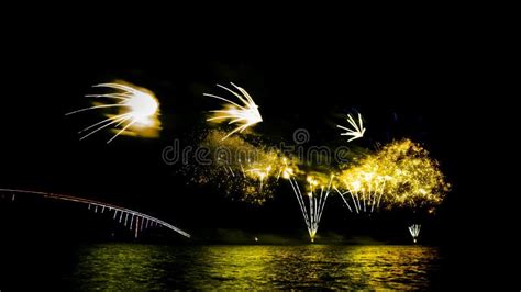 Fireworks under sea stock photo. Image of colorful, display - 132943346