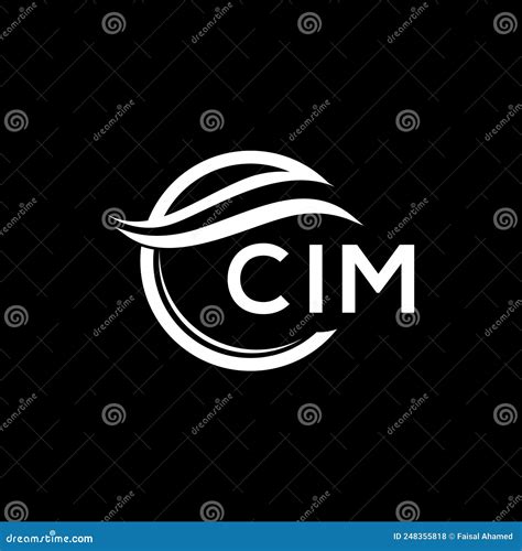 CIM Letter Logo Design On Black Background CIM Creative Circle Letter