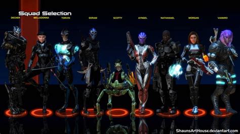 Mass Effect Occitania Renegade Squad Select By Shaunsarthouse On Deviantart In 2022 Mass