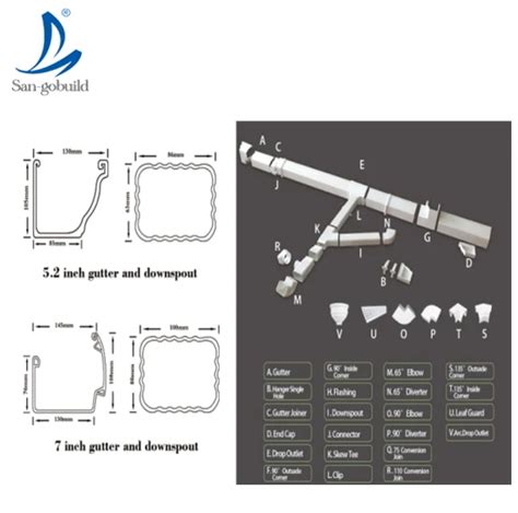 India Rain Drainage System Plastic Pvc Gutter Cheap Vinyl Downspouts