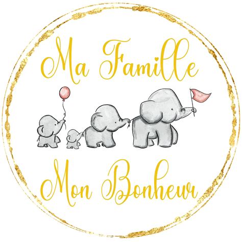 Tableau Personnalisé Famille Ma Famille Mon Bonheur