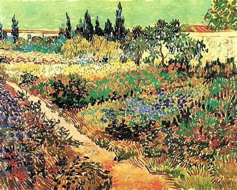 HD wallpaper: flowers, Vincent van Gogh, Flowering Garden, with Path | Wallpaper Flare