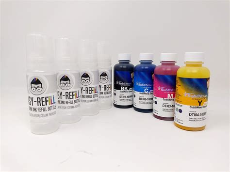 Ink Tec Sublinova Smart DTI Dye Sublimation Inks 4 Colour Set C M Y K