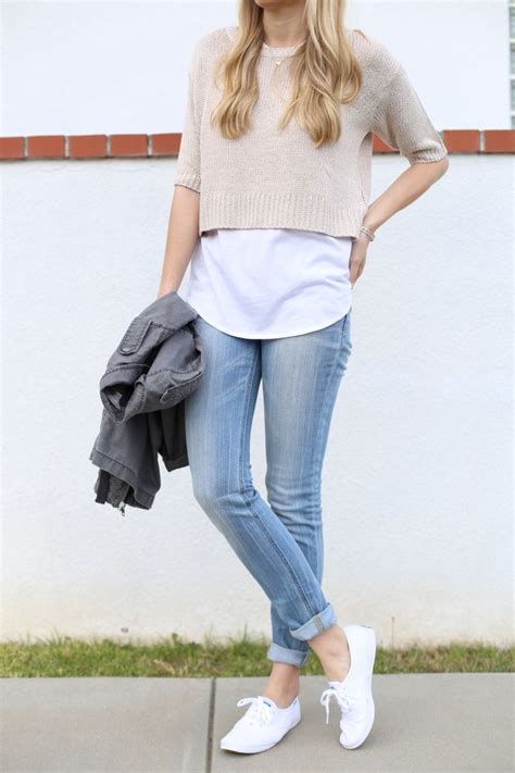 Easy Like Sunday Morning Adorned With Love White Keds Outfit Keds Outfit Fashion