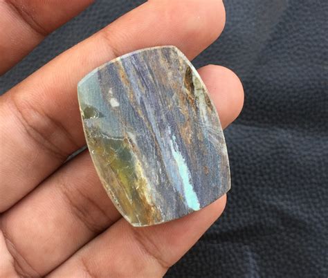 Peruvian Blue Opal Faceted Loose Gemstone Cabochon Rarefind Etsy