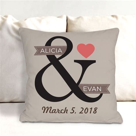 Personalized Heart Couples Throw Pillow Tsforyounow