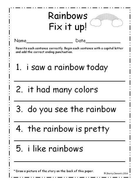 Free Capitalization And Punctuation Worksheets