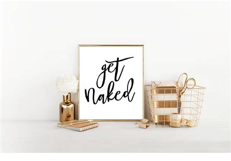 Get Naked Bathroom Digital Print Funny Bathroom Decor Etsy