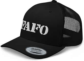 RIVEMUG FAFO Fuck Around And Find Out Trucker Hat Curved Bill Mid Crown